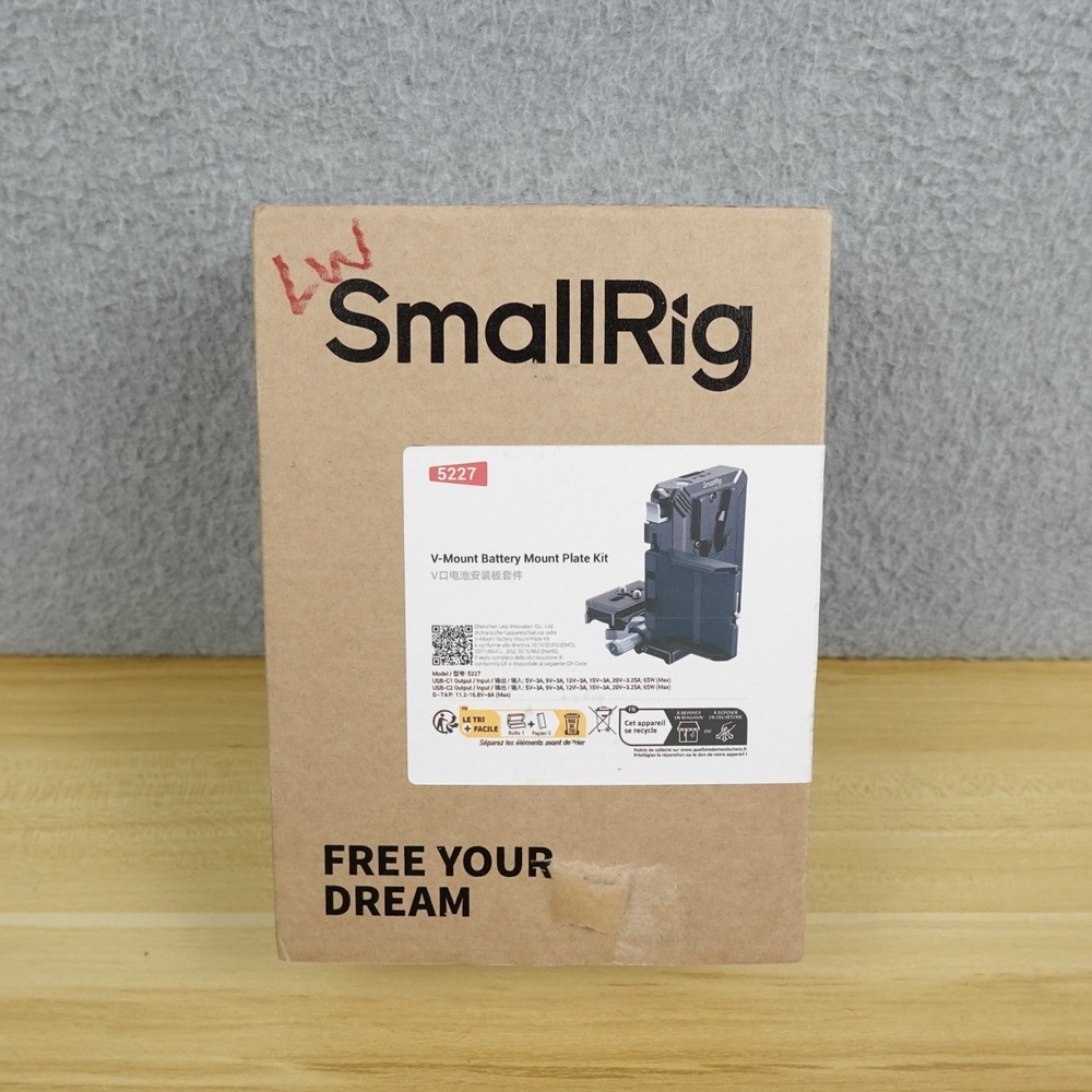 SmallRig V-Mount Battery Mount Plate Kit (5227) NO QUICK RELEASE PLATE OPEN BOX